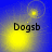 Four blue each contain a yellow glowing shape and the text 'Dogsb' in black font, with varying positions of the yellow shape