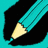 Four colored pencils in a , each with distinct color and background, no visible text or animation
