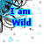 Animated buddy icon with blue text over a white background featuring faint floral patterns and dark abstract shapes.