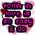 Pixelated text in pink and black arranged in a grid with a pink heart-shaped background.