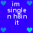 Blue background with pixelated text reading 'im single n h8in it' surrounded by blue and teal hearts, two versions of the same layout displayed side-by-side.