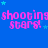 Blue background with repeated pink text 'shooting stars!' and light blue star symbols scattered throughout.