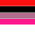 A static image with horizontal stripes of red, black, white, and pink containing fragmented text phrases like "HERE WE GO AGAIN" and repeated "exactly what you".