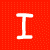 Red background with white text 'I' and heart symbol above gray rectangle containing name 'James'.