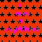 Red background with black star pattern and repeated pink text "I need a boyfriend" in pixelated font.