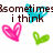 Animated icon with text and heart symbols changing across frames, featuring pink, green, and cyan hearts on white background.