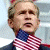 A pixelated contact sheet showing two frames of an animated buddy icon with a person wearing an American flag-themed scarf and green text reading "Original Icons .com" on the right side.
