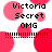 Pixelated image with pink and red circular shapes, black text reading "Victoria Secret OMG" and "!!!!!!!!!!!!!!!!!!" on white background.
