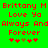 Green background with red pixelated text reading 'Brittany M Love Ya Always And Forever' and two of four symbols each, one showing a brown symbol among red ones