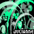 Pixelated green and black animated icon with repeated text 'JULIANNE' across the bottom of each frame.