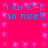 Bright pink background with scattered light pink sparkles, blue text reading "i luv C-L so nice!!" repeated in two