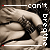 repeated sepia-toned images showing a muscular figure in a bent-over pose with hands behind the back, overlaid with text reading "can't breathe" in white and red