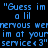 Blue pixelated text on black background reads "Guess im a lil nervous wemervous weim at your service<3" with repeated lines and partial character distortion.