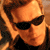 A 2x2 contact sheet of three sampled frames from an animated icon featuring Arnold Schwarzenegger as the Terminator, showing different poses and backgrounds across the frames.