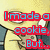 Pixelated character with yellow hair and dark clothing holds a cookie, text reads "I made a cookie. But..." then changes to "I ate it." in red and blue letters.