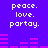 Pixelated text and audio waveforms on a solid purple background with white and pink elements.