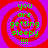 Four identical display red and purple spiral backgrounds with green text reading "you are getting sleepy !!!" in pixelated font