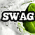 Pixelated green avocado halves with white background, overlaid with bold black-and-white text reading "SWAG" and "MollyS7".