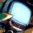 A 48x48 pixel animated buddy icon featuring a close-up of an anime-style character's eye with light blue iris and white highlights, alongside text reading "Anime IM" and "com" on a black background.