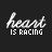 five and five shows a sequence where the text 'heart IS RACING' transitions from white to pink on a dark background
