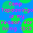 Static image with bright blue background, green circular shapes, and repeated pink text reading "Camp Tapaawingo is my reason for living GG".