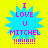 Four identical pixelated icons on yellow background, each with blue starburst shape containing pink text "I LOVE U MITCHEL !!!!!!!!".