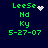 Green pixelated text 'LeeSe', 'Nd', 'Ky', '5-27-07' on dark blue background with white pixel art icons changing from heart to star to cluster.