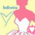 A pixelated figure in a white dress with pink hair holds a heart-shaped icon, set against a yellow background with 'Influencer' text and green chevrons.