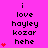 A static image with a bright pink background displays repeated text and heart symbols in black and red.