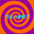 Four identical spiral patterns in orange and purple with cyan text 'olivianzo' overlaid on each quadrant.