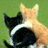Pixelated image of two dogs on a green background with text "best" and "friends." on pink