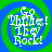 Four identical circular icons arranged in a , each with green and blue spiral background and white text reading 'This Is Rock!' with exclamation marks