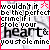 nine identical showing text about stolen hearts with red accents and a faint background pattern