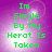 Green pixelated text reads "Im Single By My Herat Is Taken" on a purple gradient background with white light effects.