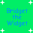 Green background with white plus signs and blue text reading "Bridget the Widget" in four identical quadrants.