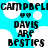 Pixelated text on a cyan background with white cloud shapes, showing repeated phrases and heart symbols.