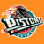 A pixelated graphic with a stylized 'DISK' text over abstract shapes on orange background, next to green text reading 'Original Icons .com' on dark green.