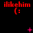 Red text 'ilikehim' with a colon and parenthesis below, surrounded by pink plus signs and X marks on black background.
