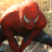 A 48x48 pixel animated contact sheet showing two frames of a Spider-Man character in red and blue costume on the left, with green text "Original Icons .com" on a dark green background to the right.