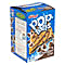 Pixelated blue cereal box with 'POP' text, yellow-brown cereal pieces, and a white side panel showing partial text.