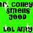 Green background with black pixelated text and white starbursts; repeated phrases 'Mr. Comey smells good' and 'LOL Amy' in a