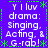Pixelated text on purple background with green decorative elements, repeated in a pattern
