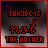 A 48x48 pixel animated buddy icon with red text on a dark gradient background, displaying the phrase "SUICIDE IS NOT THE ANSWER" in two frames showing slight animation differences.