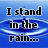 Blue water background with rippling effects and text overlays reading "I stand in the rain..." and "just so you don't see my tears."