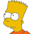 Pixelated cartoon character with yellow skin, spiky hair, large white eyes with black pupils, and an orange shirt, shown in profile view.