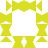 A static pixelated icon with a central white square surrounded by a yellow border featuring four symmetrical cup-like shapes at the corners and a diamond shape at the bottom center.