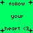 Green background with pixelated text and symbols arranged in two , showing animation changes between frames