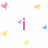 Pixelated text 'i love you!' and '<3' surrounded by floating heart shapes in pastel colors on a white background.