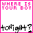 A 4x3 contact sheet of an animated AIM buddy icon showing variations of the text "WHERE IS YOUR BOY" and "tonight?" in pink and black pixelated fonts with a bright pink border.