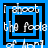 Four identical square display a blue and black layered frame with white text reading "I shoot the fads of Iron" over a solid background